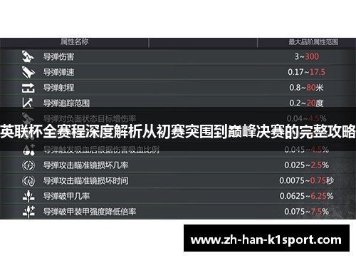 英联杯全赛程深度解析从初赛突围到巅峰决赛的完整攻略